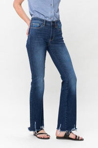 MR Distressed Hem Bootcut Jeans