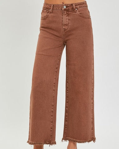 High Rise Cropped Wide Leg Pant