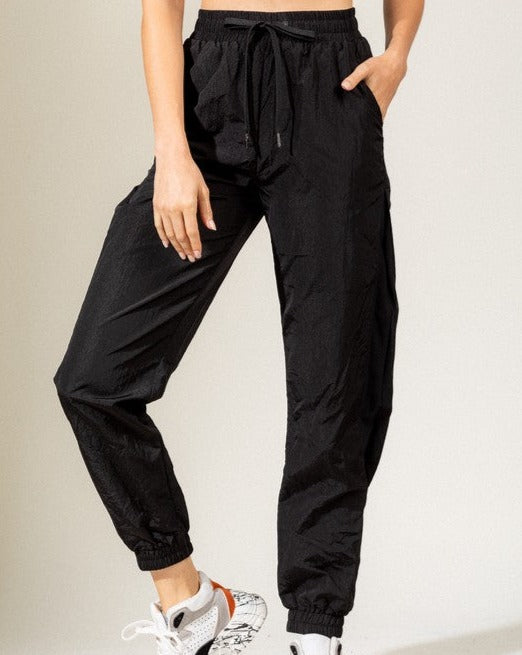 Side Mesh Detail Jogger Pants