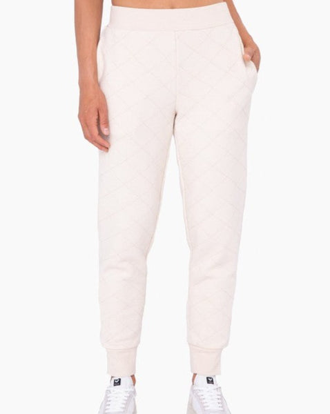 Quilted High-Waisted Jogger