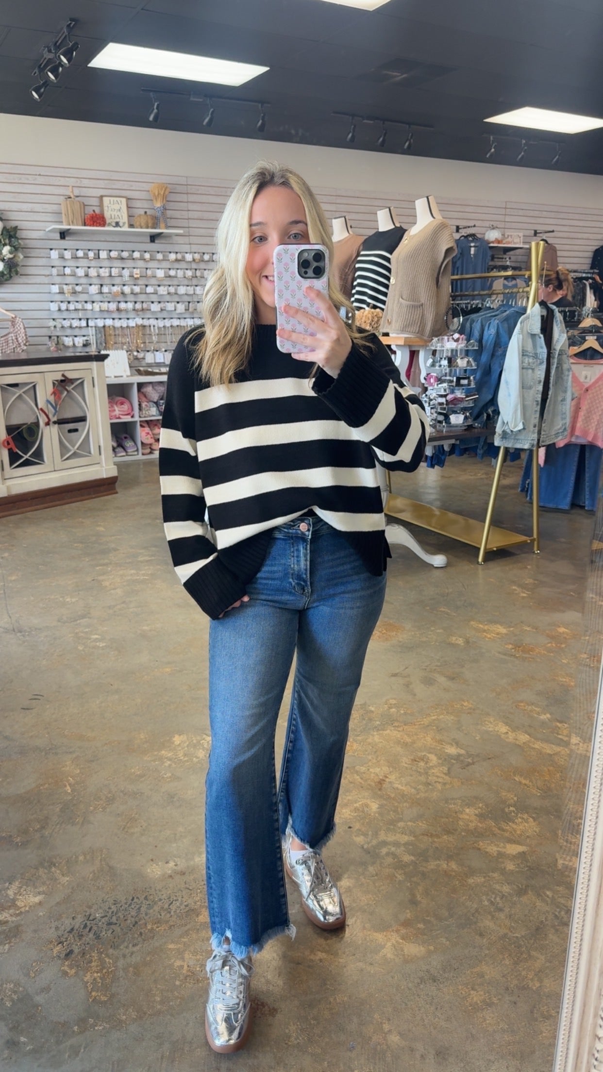 Striped Crew Neck Sweater