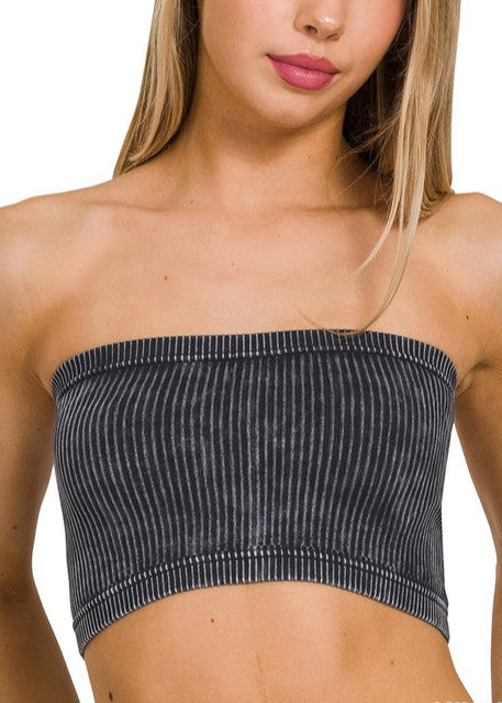 Washed Seamless Tube Top