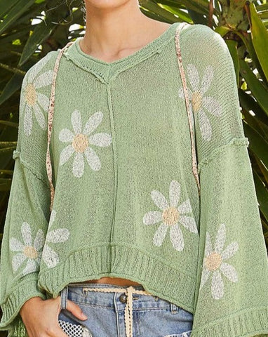 Floral Hooded Sweater