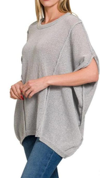 Dropped Shoulder Pullover Sweater