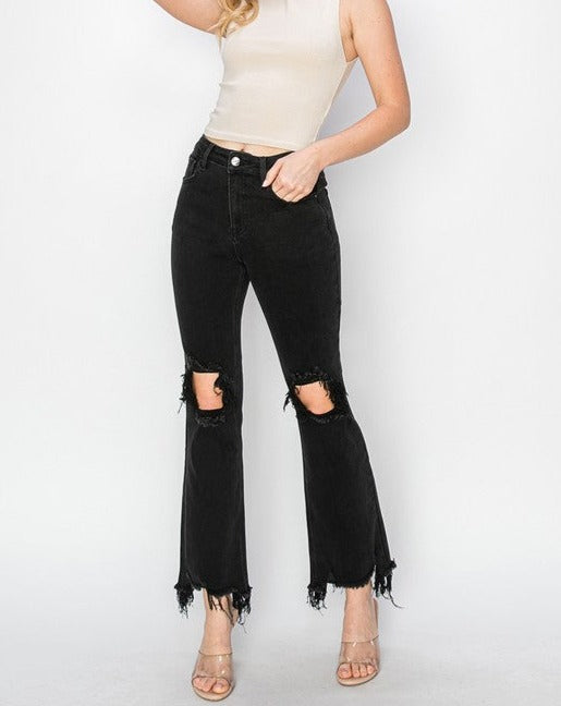 HR Crop Straight Jeans