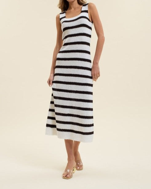 Dani Stripe Sleeveless Sweater Dress