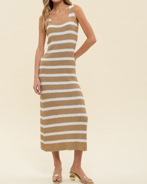 Dani Stripe Sleeveless Sweater Dress