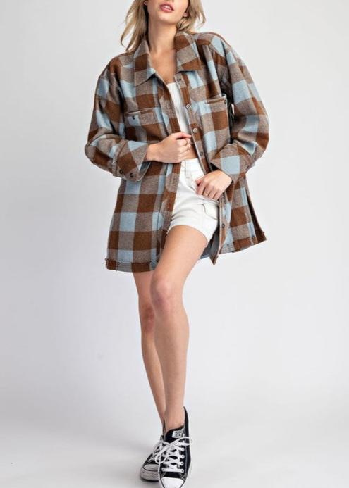 Checkered Print Shacket