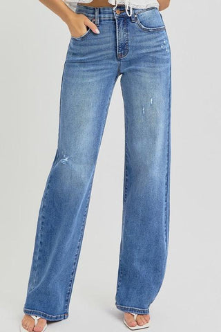 Tummy Control HR Wide Leg Denim