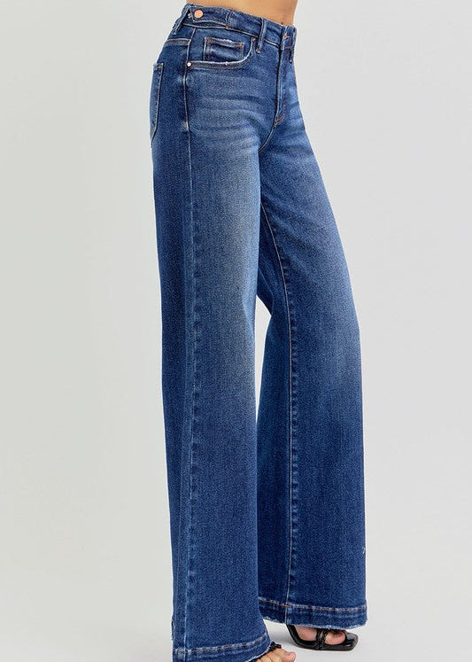 TC-HR Wide Leg Adjustable Jeans
