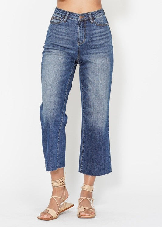 HW Crop Wide Leg Jeans