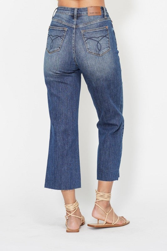 HW Crop Wide Leg Jeans