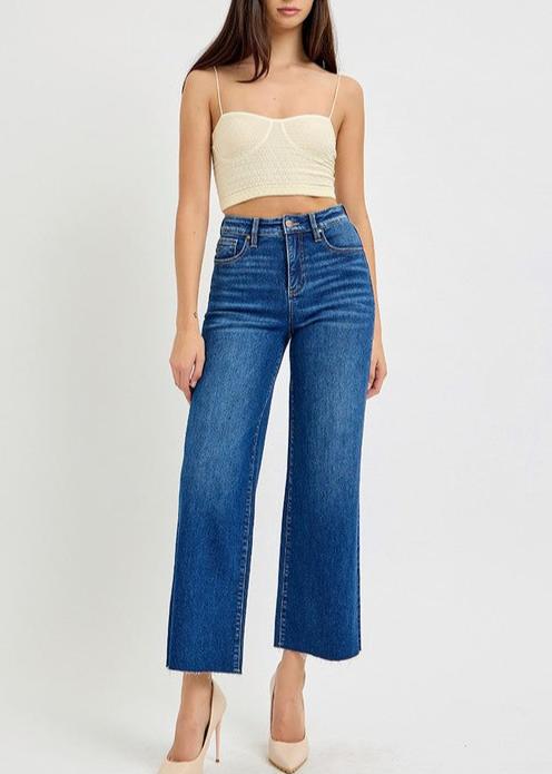 Tummy Control HR Crop Wide Leg Jean