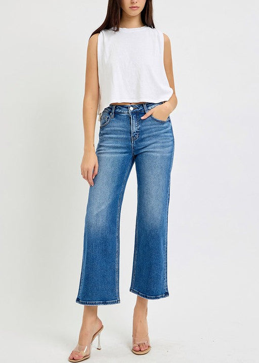TC Elastic Band MR Crop Wide Jean