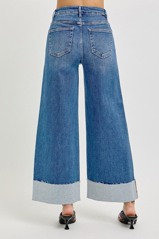 TC HR Crop Wide Cuff Jeans