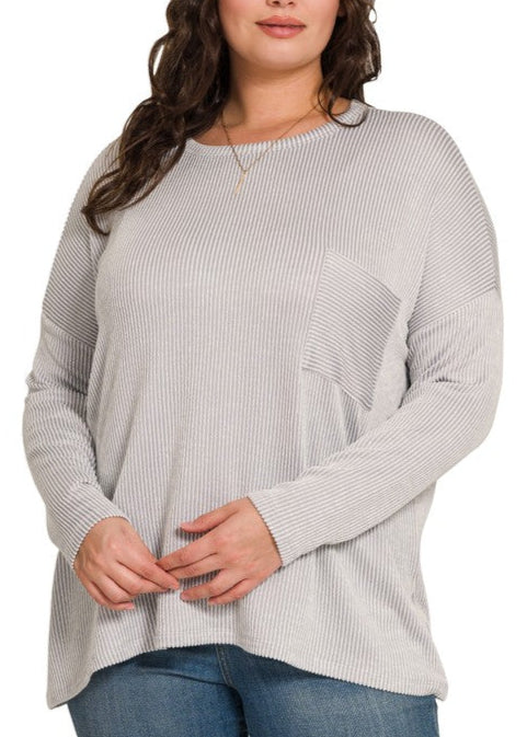 Ribbed Oversized Top