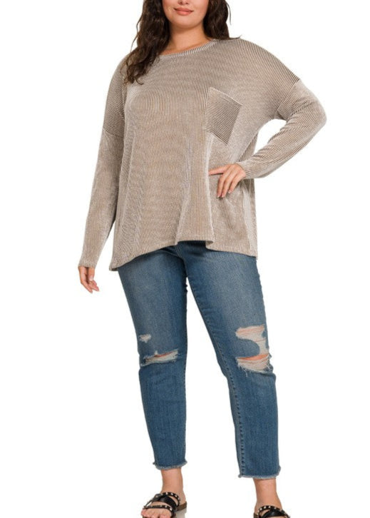 Ribbed Oversized Top