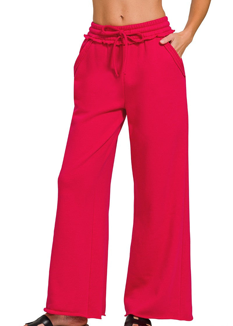 Fleece Wide Leg Sweatpants