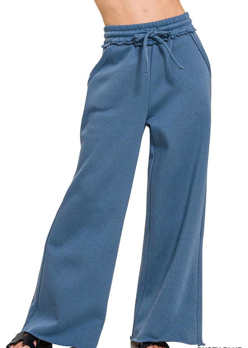Fleece Wide Leg Sweatpants