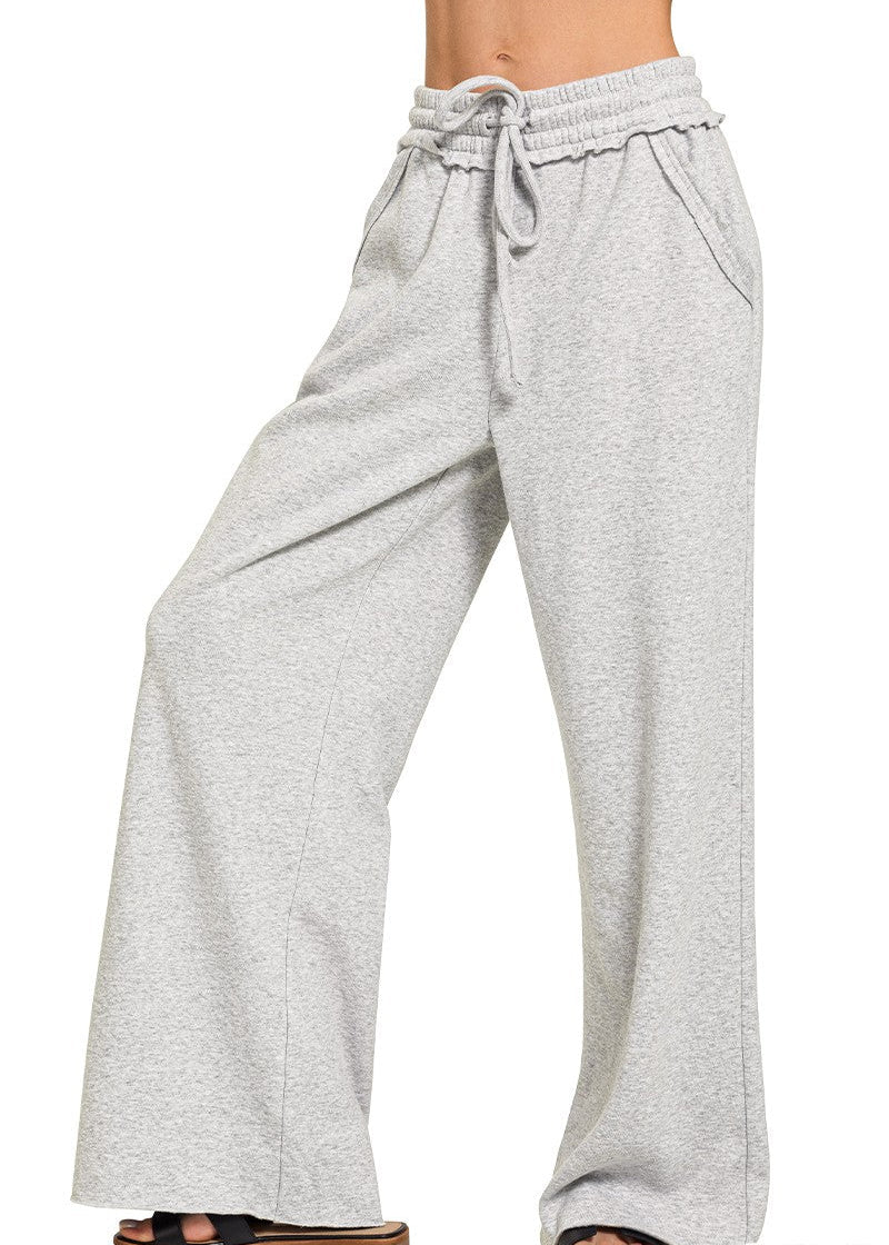 Fleece Wide Leg Sweatpants