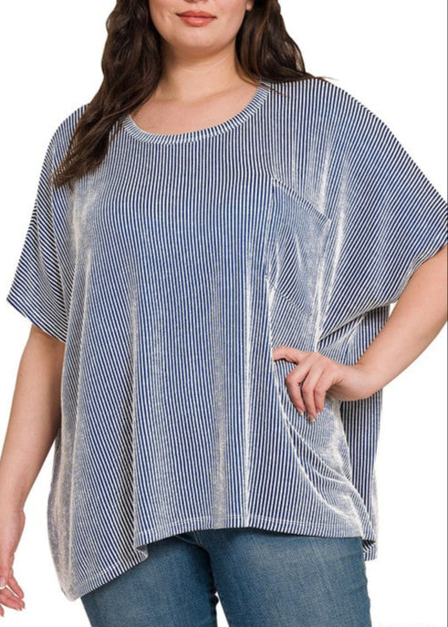 Rib Oversized Short S Top