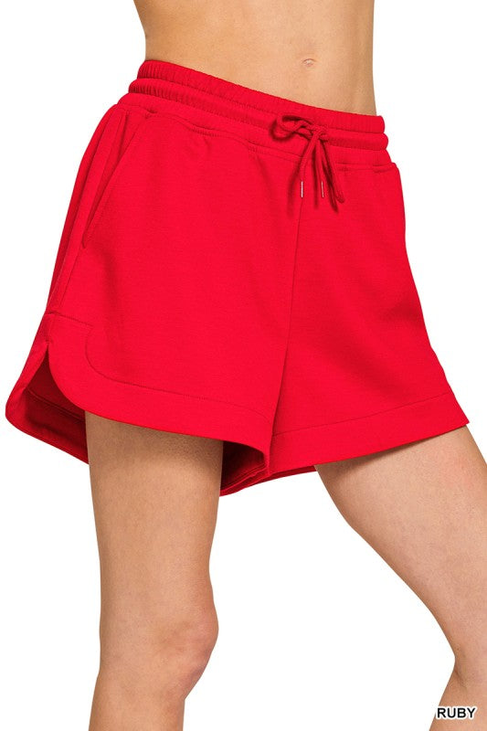 Scuba Elastic Waistband Shorts