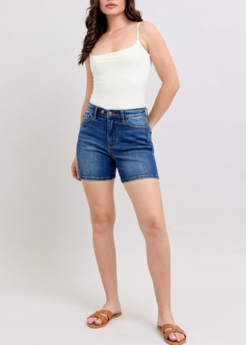 2 Button Mid Length Dad Shorts