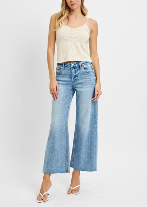 MR Crop Wide Leg Jeans