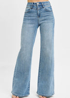 HR Wide Front Yoke Detailed Jeans