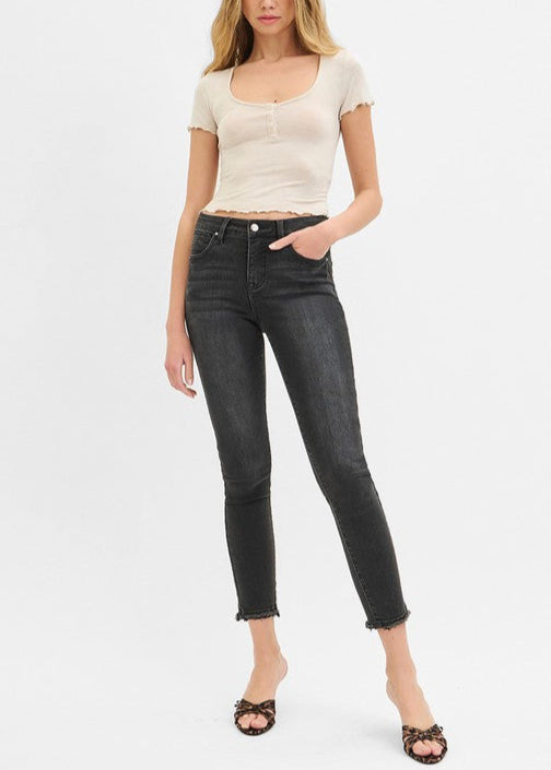Tummy Control MR Crop Skinny Jeans