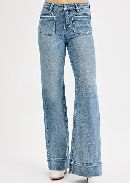 HR Flare Patch Pocket Jeans