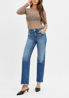 TC HR Ankle Straight Jeans