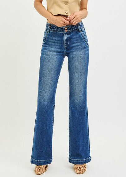 HR Flare Jeans Double Button Jeans