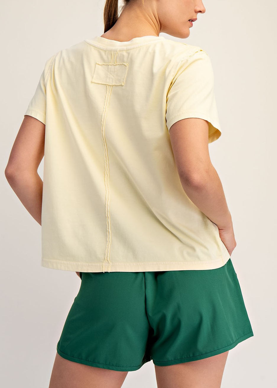 Pigment Washed Cotton Tee