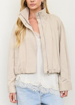 Zip-up Mock Neck Jacket
