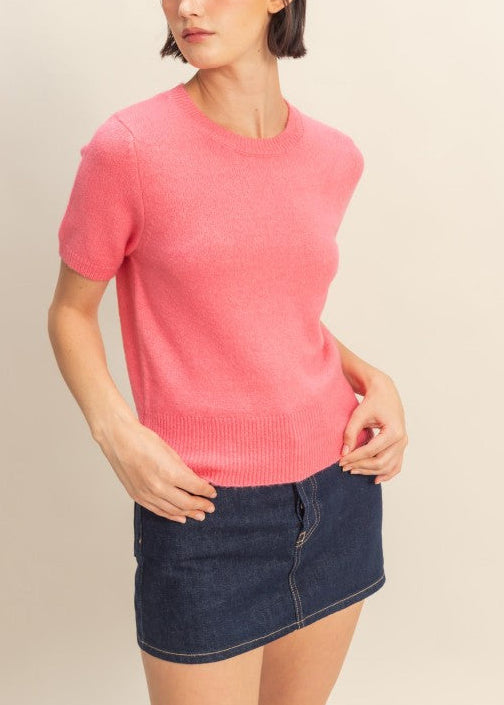 Short Sleeve Sweater Top
