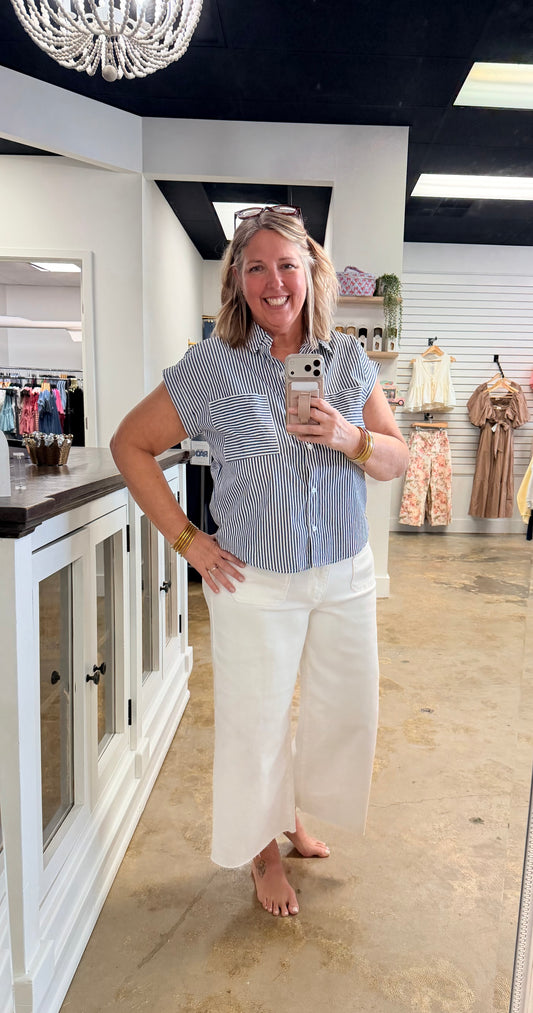 Classic Stripe Button-Up
