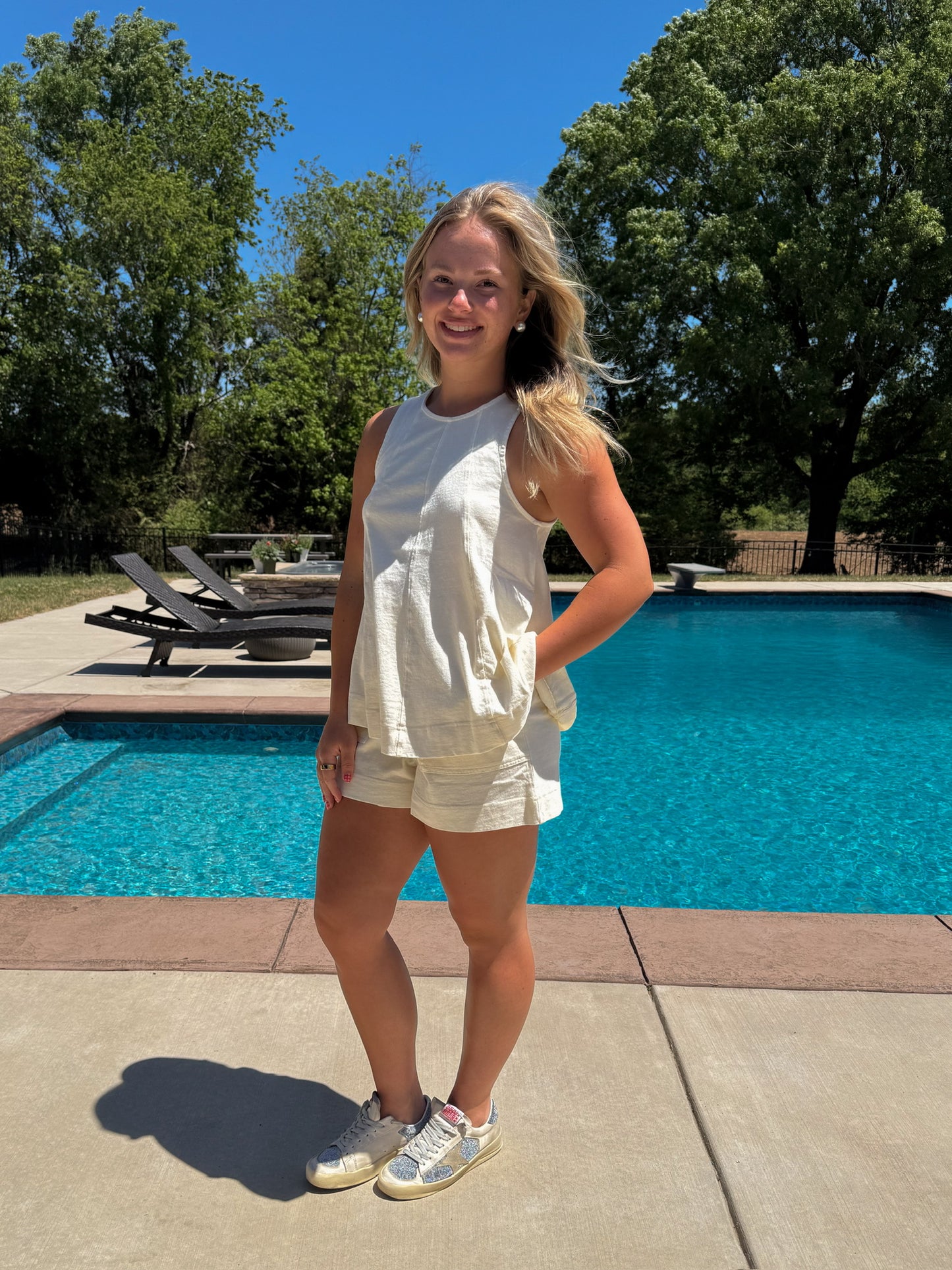 Sleeveless Top & Shorts Set