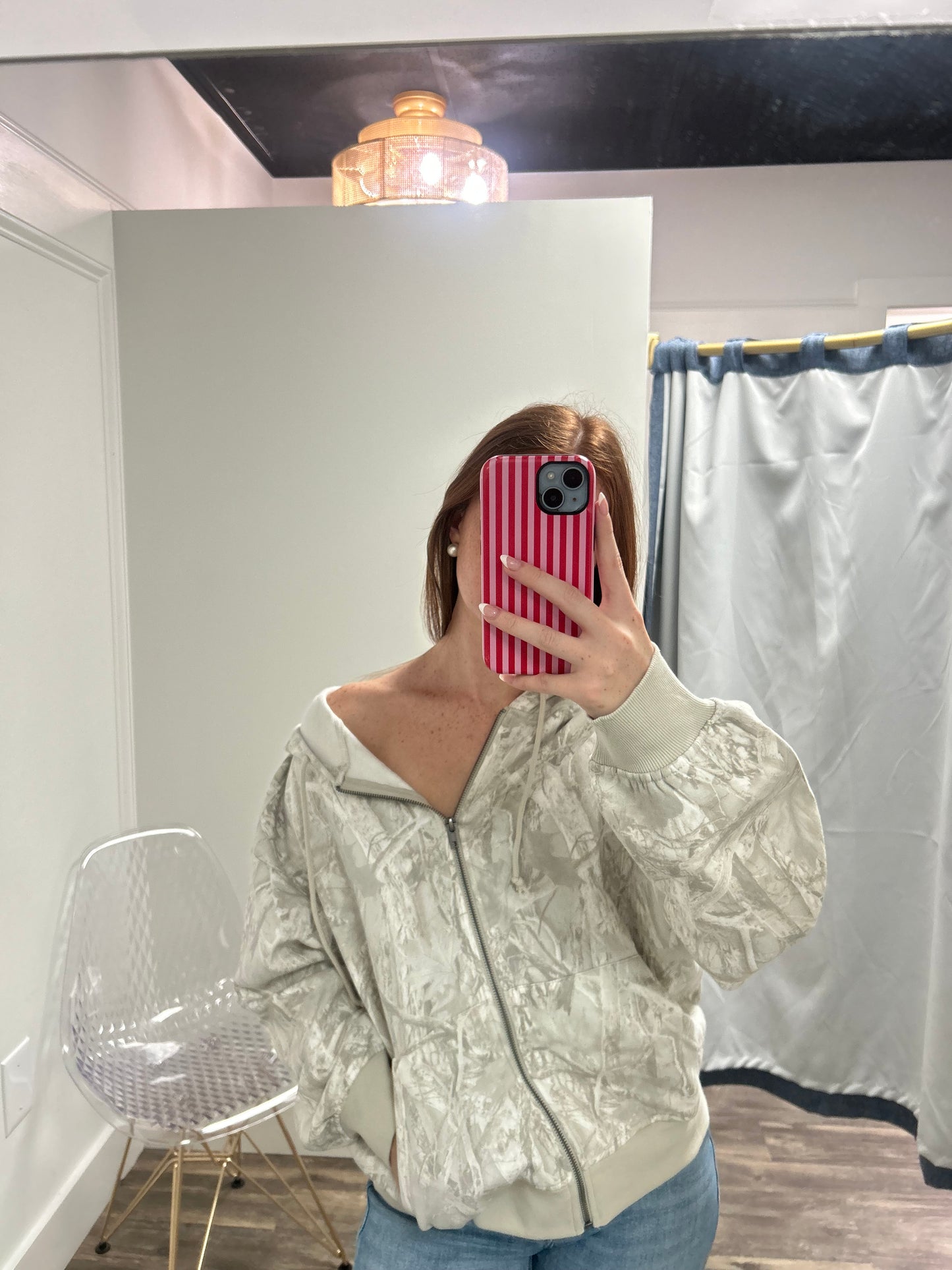 Tree Camouflage Zip-up Hoodie