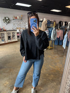 Acid Washed Ribbed Pullover