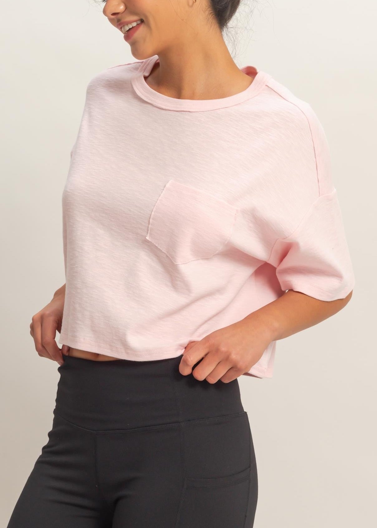 Boxy Crew Neck Top