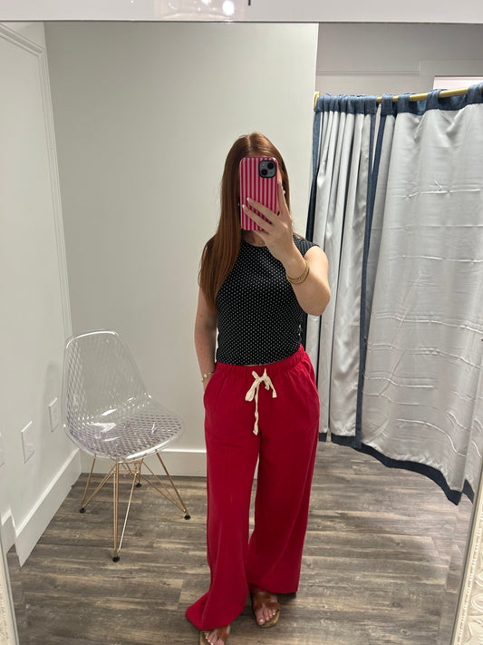 Acid Wash Wide Leg Pants