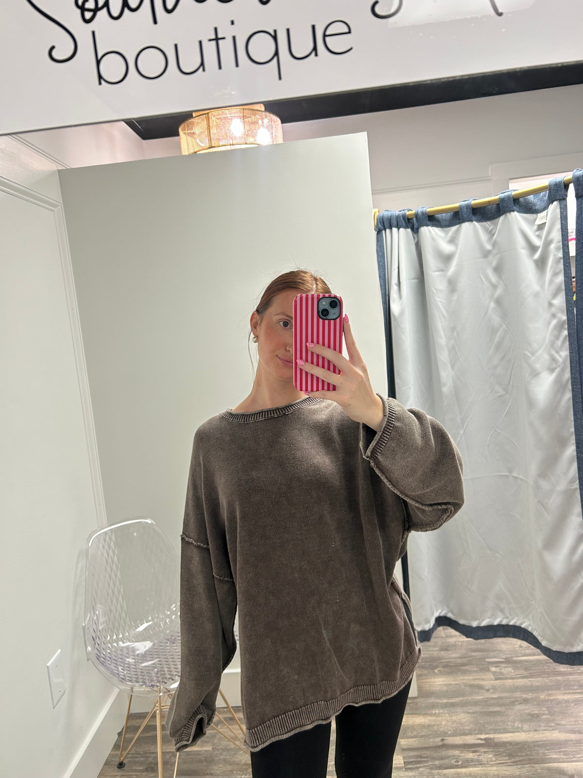 Washed Ribbed Cardigan