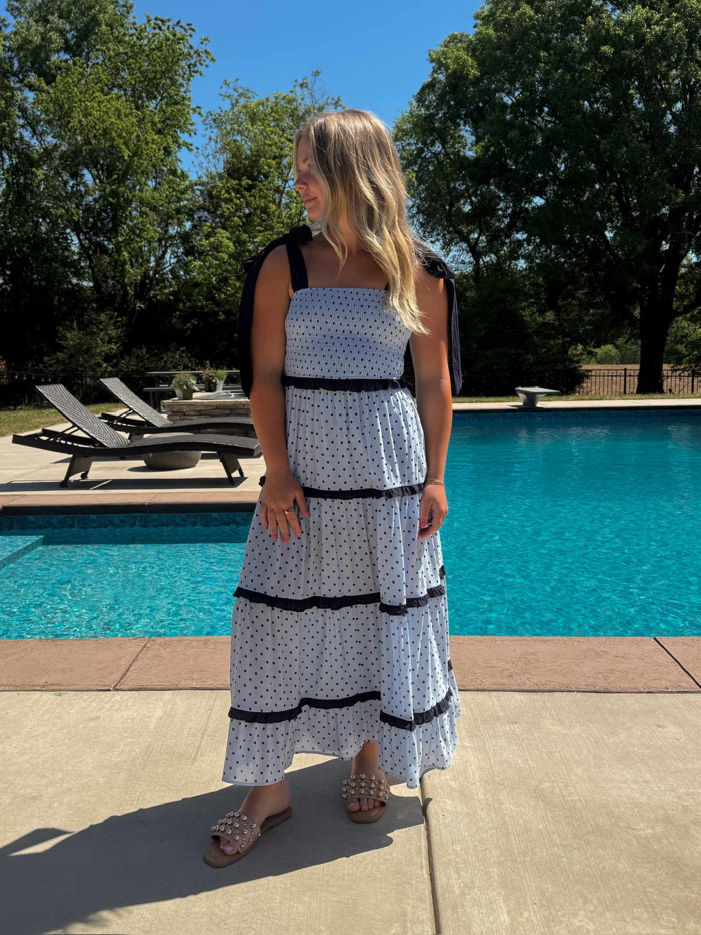 Sweet & Chic Ruffle Strap Maxi