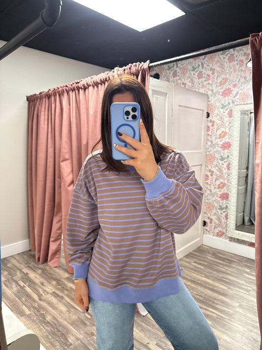 Stripe Oversized Knit Top