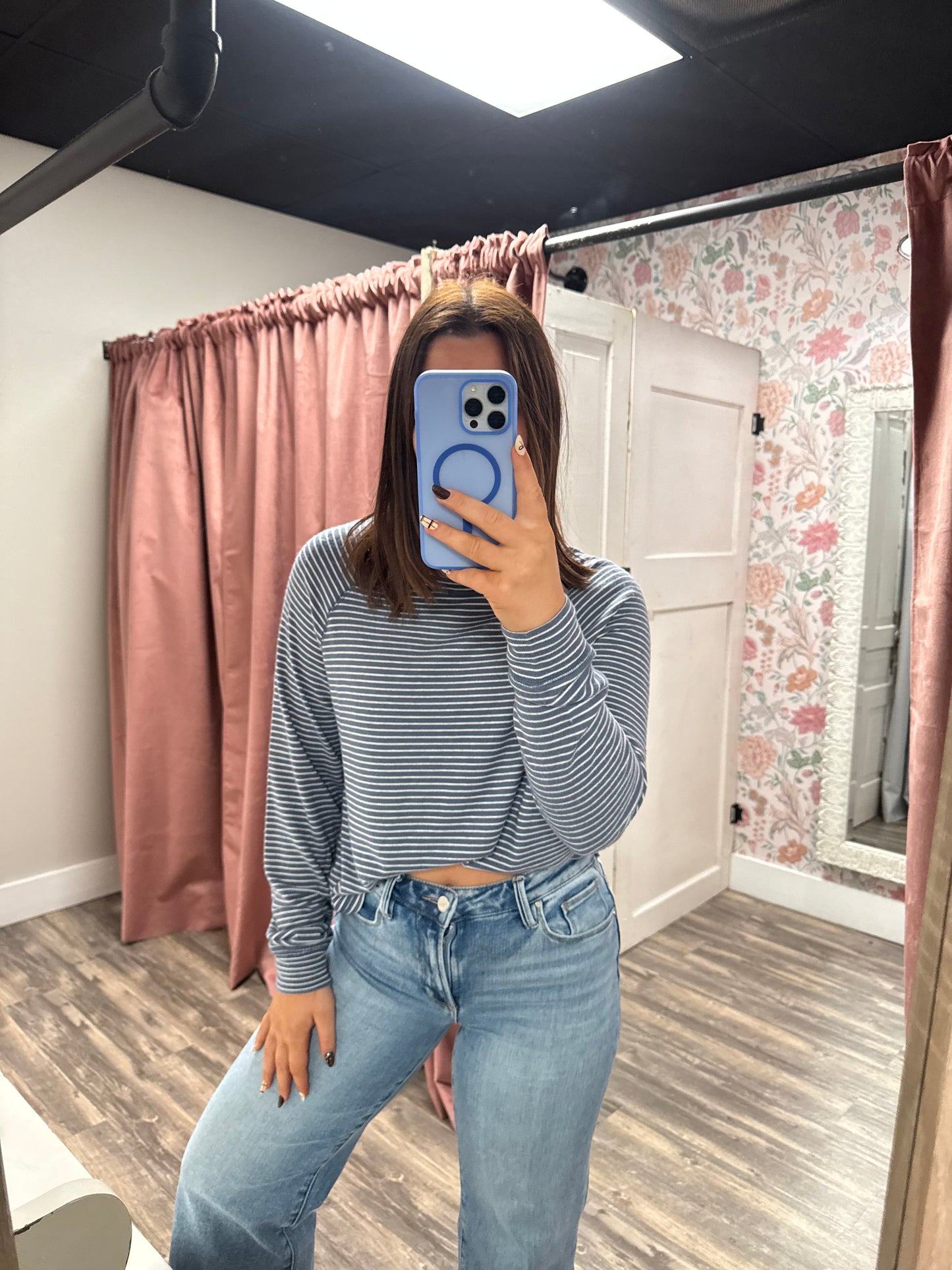 Striped Raglan Top