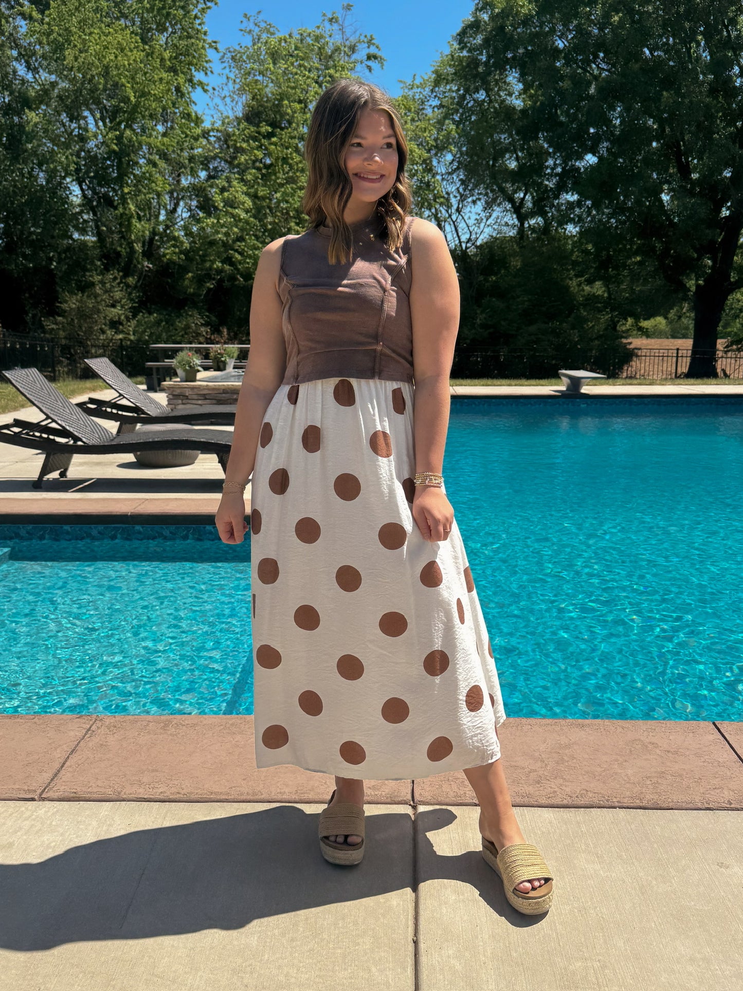Timeless Charm Polka Dot Midi Dress