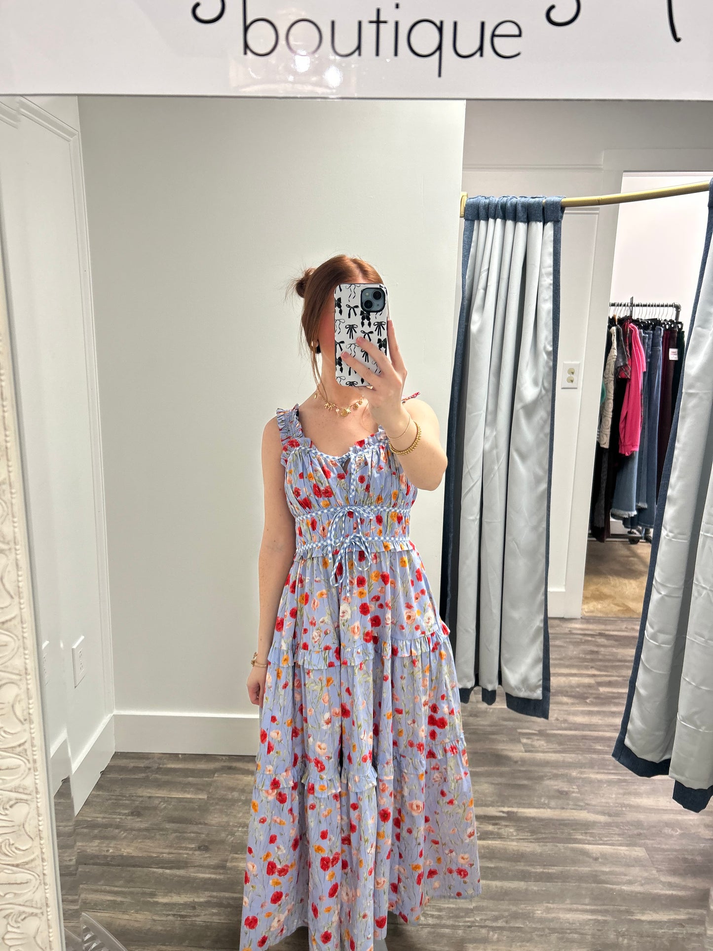 Pick A Flower Midi Dress