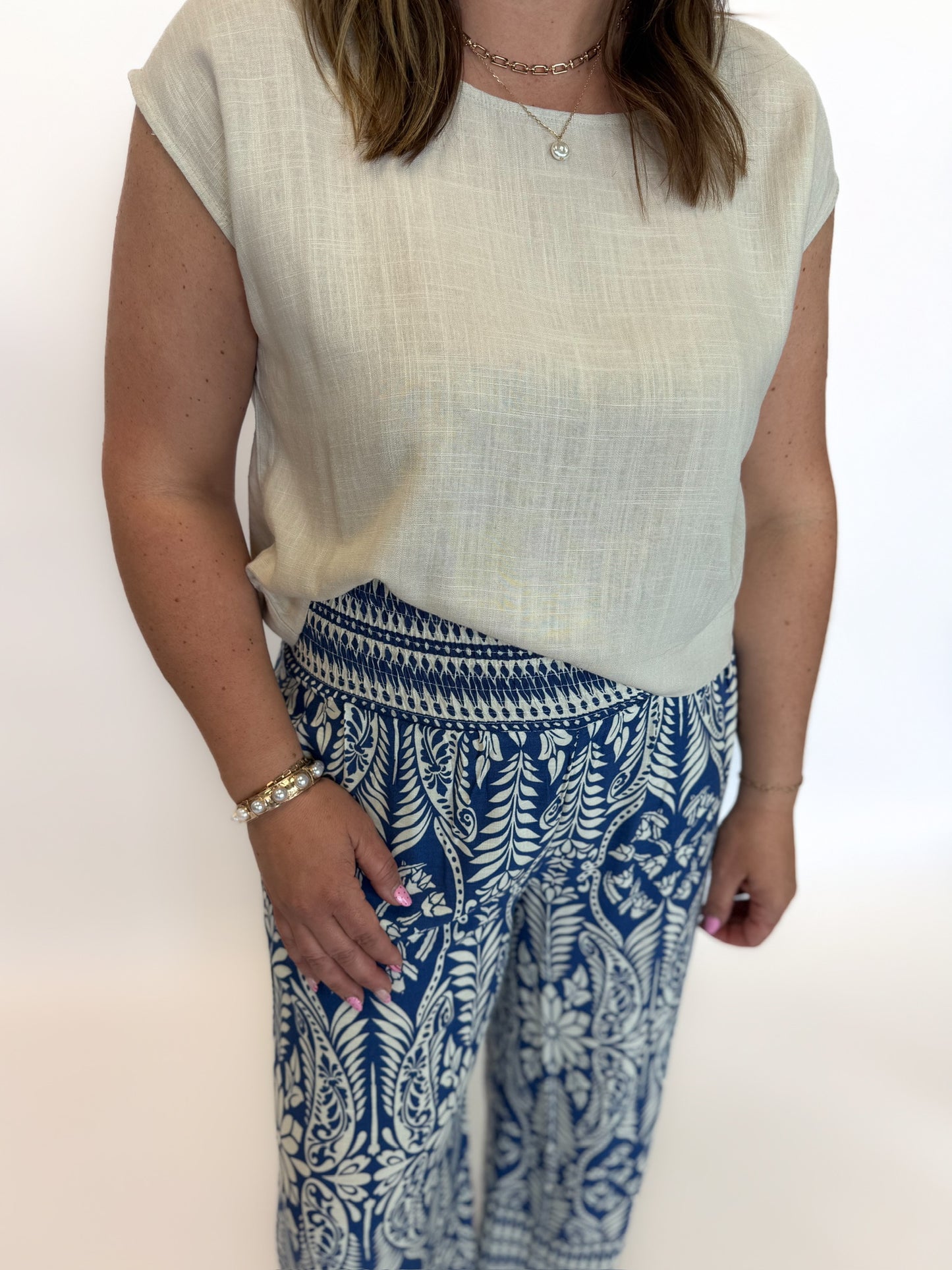 Linen Sleeveless Top