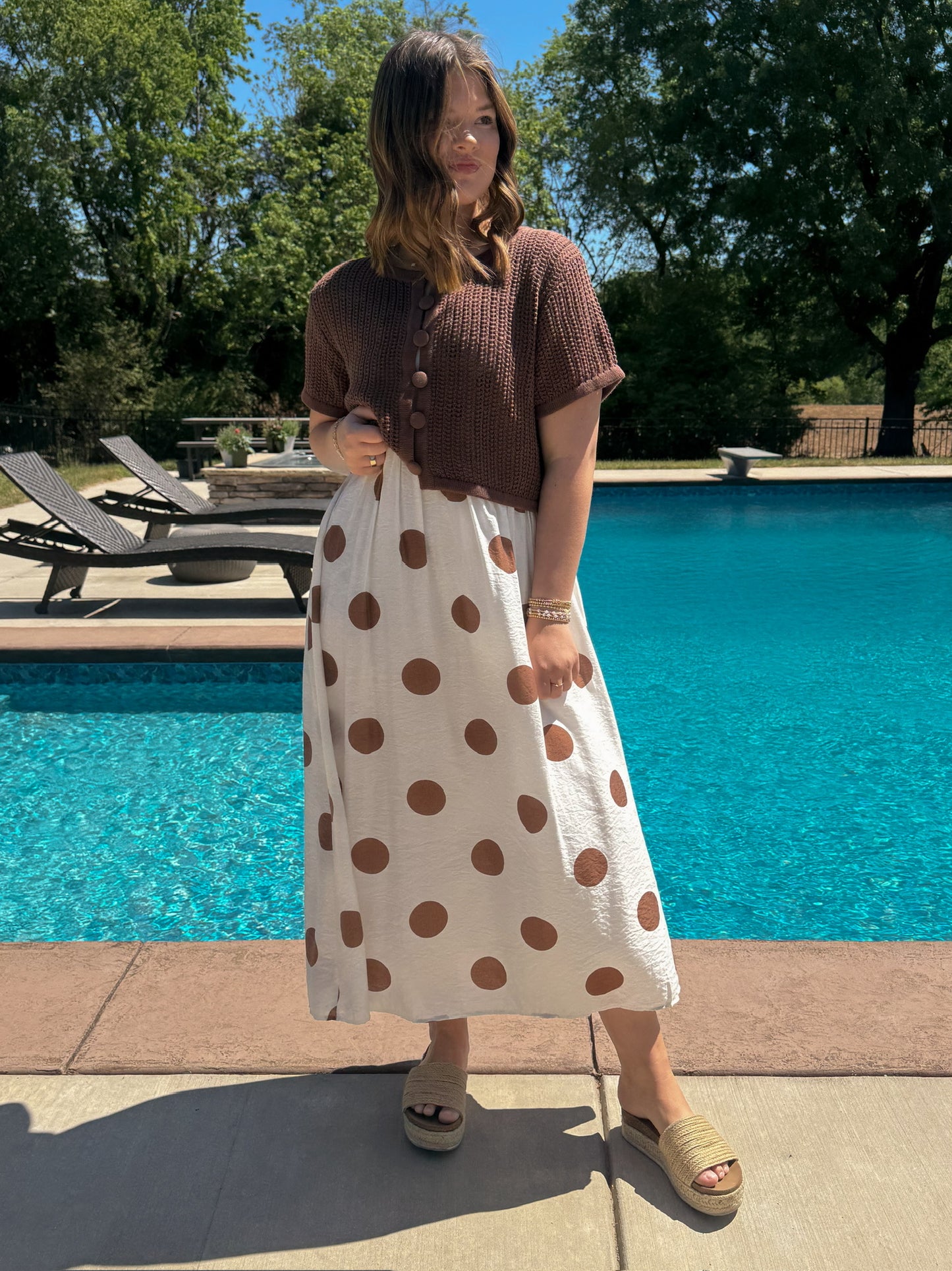 Timeless Charm Polka Dot Midi Dress